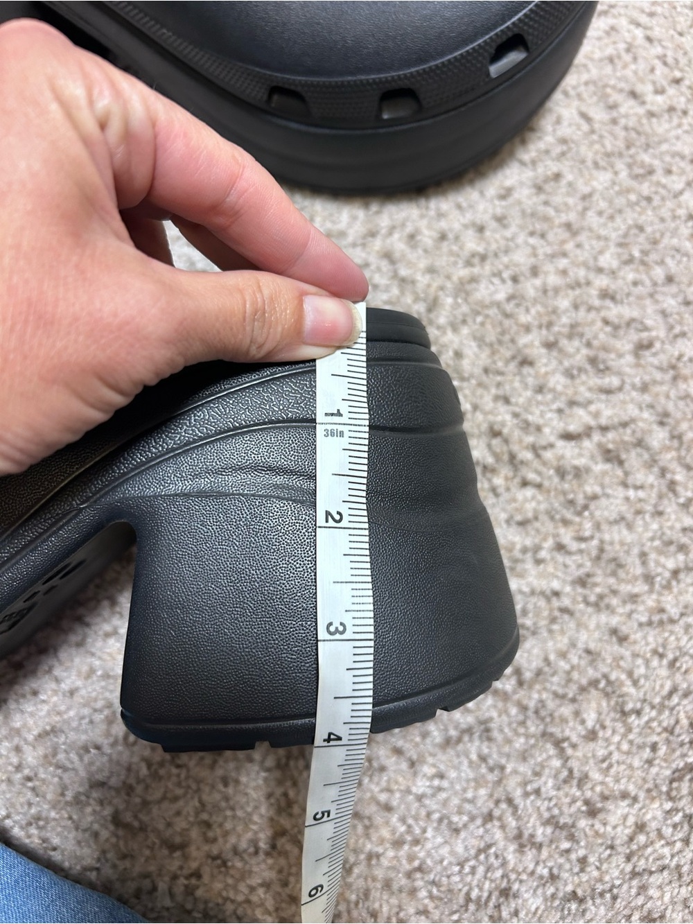 Crocs black siren clog Platform heels women’s 12 men’s 10 chunky - Picture 7 of 7